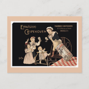 Carte Postale Publicité vintage homogénéisée sur le lait