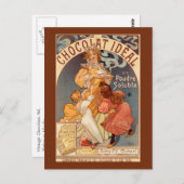 Carte Postale Publicité vintage Idéale Chocolat (Devant / Derrière)