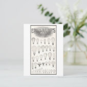 Carte Postale Publicité vintage Lampes à lumière Edison (Debout devant)