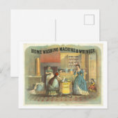 Carte Postale Publicité Vintage : Machine à Laver Victorienne (Devant / Derrière)