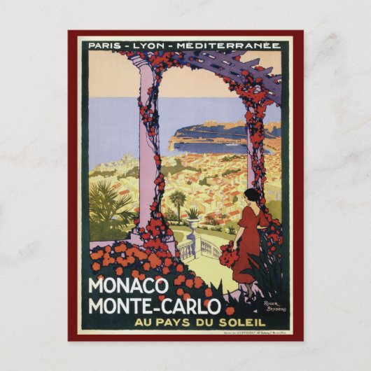 Carte Postale Publicité vintage Monaco Monte Carlo (Devant)