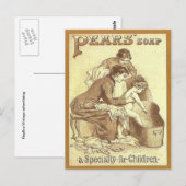 Carte Postale Publicité vintage, Pears savon (Devant / Derrière)