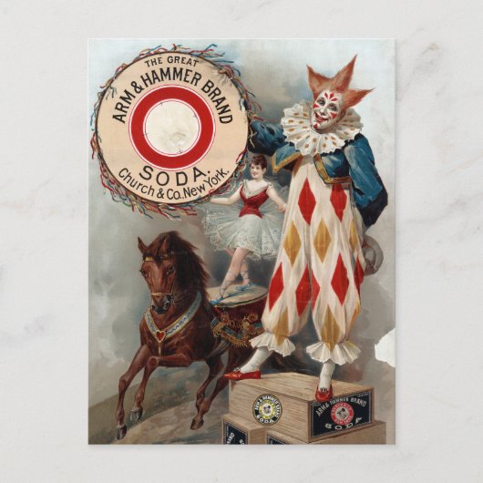Carte Postale Publicité Vintage pour la soude Arm & Hammer (Devant)