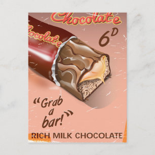 Carte Postale Publicité vintage pour le chocolat.
