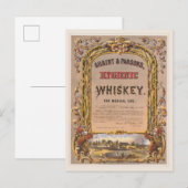 Carte Postale Publicité vintage pour le whisky hygiénique Gilber (Devant / Derrière)