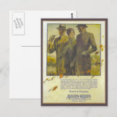 Carte Postale Publicité vintage replica, Austin Reed, manteaux (Devant / Derrière)