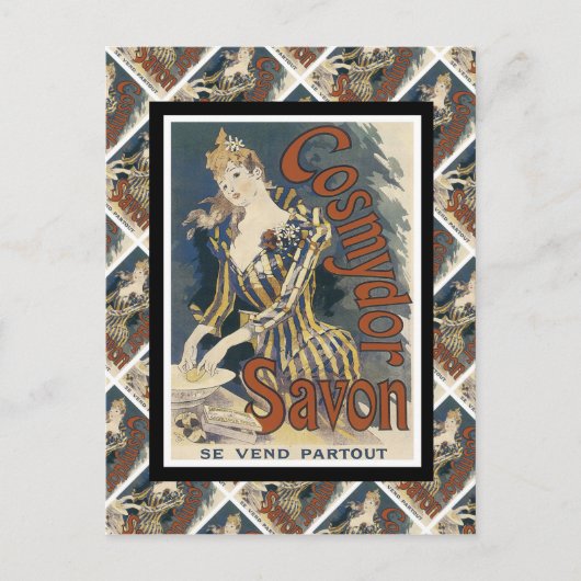 Carte Postale Publicité vintage, savon français (Devant)