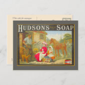 Carte Postale Publicité vintage, savon Hudson (Devant / Derrière)