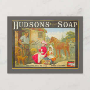 Carte Postale Publicité vintage, savon Hudson
