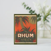 Carte Postale Publicité vintage sur rhum (Debout devant)