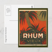 Carte Postale Publicité vintage sur rhum (Devant / Derrière)