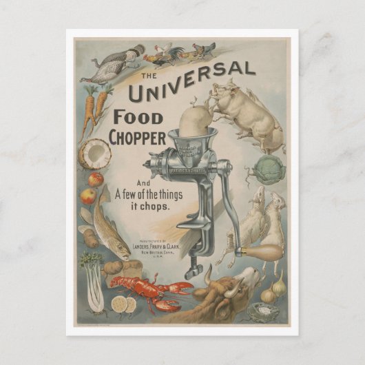 Carte Postale Publicité vintage Universal Food Chopper (Devant)