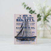 Carte Postale Publicité vintage Yacht Regatta (Debout devant)