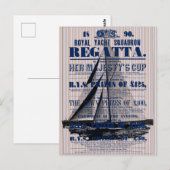 Carte Postale Publicité vintage Yacht Regatta (Devant / Derrière)