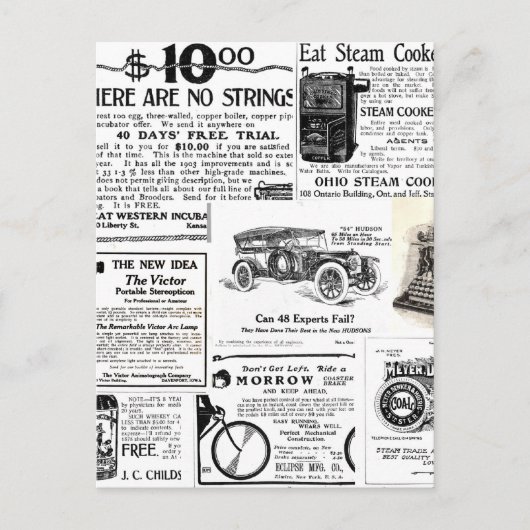 Carte Postale Publicités Vintage (Devant)