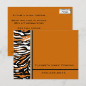 Carte Postale Puce d'impression Tiger (Devant / Derrière)