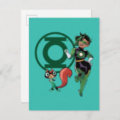 Carte Postale Puce et Lanterne verte (Devant / Derrière)