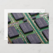 Carte Postale Puces de mémoire informatique (Devant / Derrière)