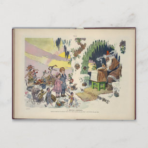 Carte Postale Puck Magazine de Noël vintage : Une nuit de Noël