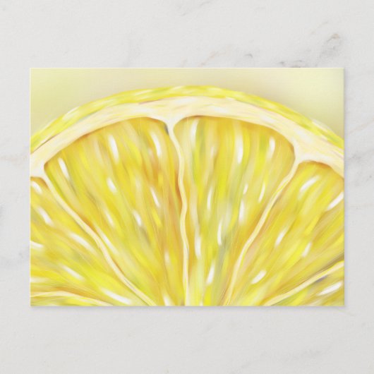 Carte postale "Pucker Up" macro tranche citron (Devant)