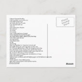 Carte Postale Pudding de Noël (Dos)