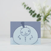 Carte postale Pudgy Snowman (Debout devant)