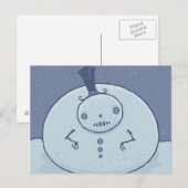 Carte postale Pudgy Snowman (Devant / Derrière)