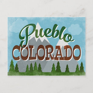 Carte Postale Pueblo Colorado Snowy Mountains