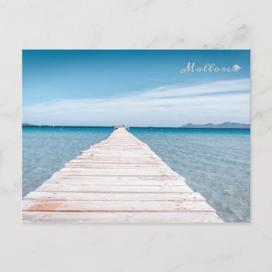 Carte Postale puente postale de la playa de Alcudia en Mallorca (Devant)