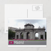 Carte Postale Puerta de Alcalá, Madrid (Devant / Derrière)