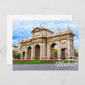 Carte Postale Puerta de Alcala, Madrid, Espagne (Devant / Derrière)