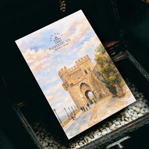 Carte Postale Puerta del Sol, Porte du Soleil, Tolède, Espagne