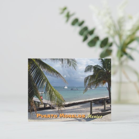 Carte Postale Puerto Morelos, Mexique (Debout devant)