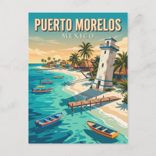 Carte Postale Puerto Morelos Mexique