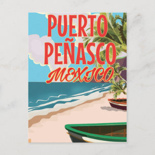 Carte Postale Puerto Peñasco Beach Mexique affiche de voyage