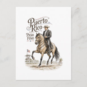 Carte Postale Puerto Rico Paso Fino Vintage – Notre Héritage