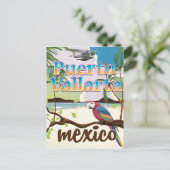 Carte Postale Puerto Vallarta Mexique affiche de voyage de plage (Debout devant)