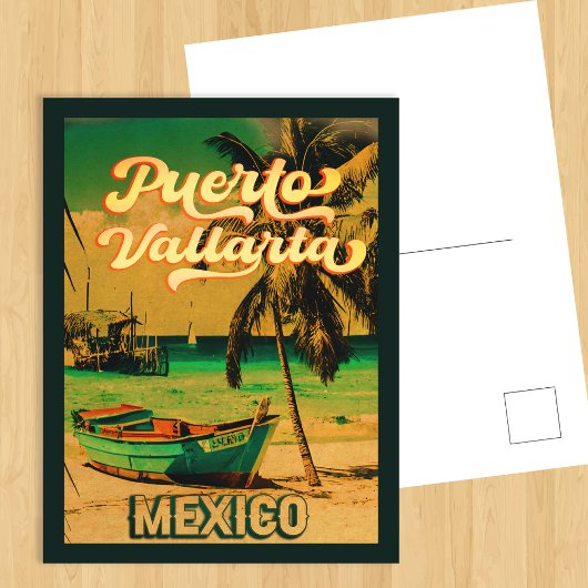 Carte Postale Puerto Vallarta Mexique Souvenirs Vintages 60s