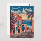 Carte Postale Puerto Vallarta Mexique vintage (Devant / Derrière)