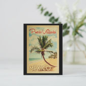 Carte Postale Puerto Vallarta Palm Tree Vintage voyage (Debout devant)