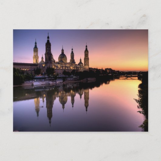 Carte Postale Puesta de sol sobre el Ebro (Devant)