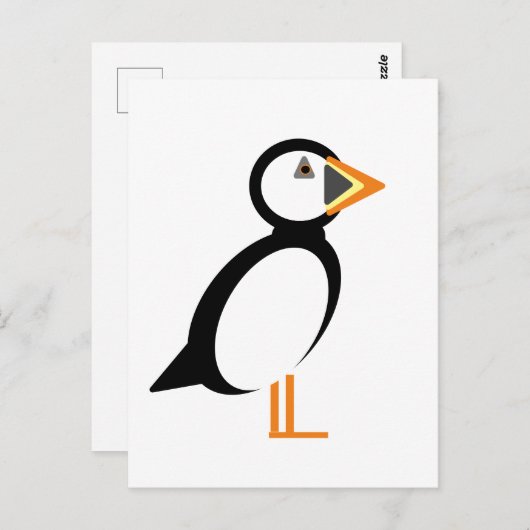 Carte postale Puffin (Devant / Derrière)