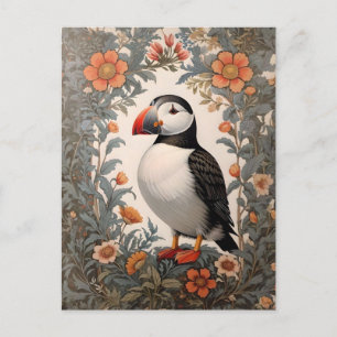 Carte Postale Puffin Atlantique William Morris Inspiré Floral