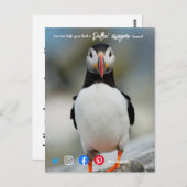 Carte Postale puffin génial marketing agent immobilier postca (Devant / Derrière)