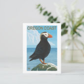 Carte Postale Puffin touffé de la côte de l'Oregon (Debout devant)