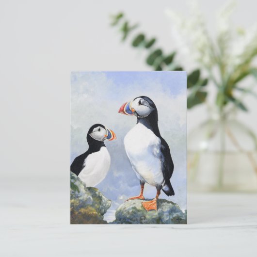 Carte postale Puffins (Debout devant)