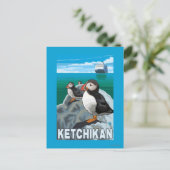 Carte Postale Puffins & Cruise Ship - Ketchikan, Alaska (Debout devant)