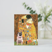 Carte Postale Pug 1 - Le Baiser (Debout devant)