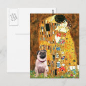 Carte Postale Pug 1 - Le Baiser (Devant / Derrière)
