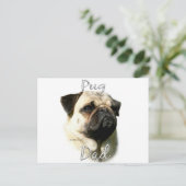 Carte Postale Pug (faon) Papa 2 (Debout devant)
